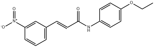 N-(4-ETHOXYPHENYL)-3-(3-NITROPHENYL)ACRYLAMIDE 结构式
