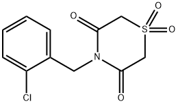4-(2-CHLOROBENZYL)-1LAMBDA6,4-THIAZINANE-1,1,3,5-TETRAONE 结构式