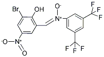 (3-BROMO-2-HYDROXY-5-NITROBENZYLIDENE)[3,5-DI(TRIFLUOROMETHYL)PHENYL]AMMONIUMOLATE 结构式