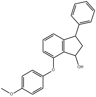 7-(4-METHOXYPHENOXY)-3-PHENYL-1-INDANOL 结构式