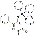 6-PHENYL-5-[(1,1,1-TRIPHENYL-LAMBDA5-PHOSPHANYLIDENE)AMINO]-2,3-DIHYDROPYRIDAZIN-3-ONE 结构式