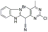 2-(1H-BENZO[D]IMIDAZOL-2-YL)-2-(5-BROMO-2-CHLORO-6-METHYLPYRIMIDIN-4-YL)ACETONITRILE 结构式