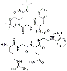 (ARG4,GLY5,D-TRP7,ASP(OTBU)-OTBU10)-SUBSTANCE P (4-10) 结构式