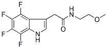 4,5,6,7-TETRAFLUORO-N-(2-METHOXYETHYL)-3-INDOLEACETAMIDE 结构式
