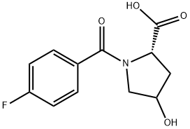 1-(4-氟苯甲酰基)-4-羟基吡咯烷-2-羧酸 结构式