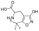 AMINO-3-HYDROXY-5-METHYLISOXAZOLE-4-PROPIONIC ACID, DL-ALPHA-[5-METHYL-3H] 结构式