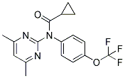 N-(CYCLOPROPYLCARBONYL)-N-[4-(TRIFLUOROMETHOXY)PHENYL]-4,6-DIMETHYL-2-PYRIMIDINAMINE 结构式