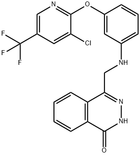 4-[(3-([3-CHLORO-5-(TRIFLUOROMETHYL)-2-PYRIDINYL]OXY)ANILINO)METHYL]-1(2H)-PHTHALAZINONE 结构式