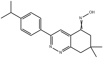 5-(HYDROXYIMINO)-7,7-DIMETHYL-3-(4-(ISOPROPYLPHENYL))-6,7,8-TRIHYDROCINNOLINE 结构式