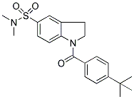 1-(4-TERT-BUTYLBENZOYL)-5-(DIMETHYLAMINOSULPHONYL)-2,3-DIHYDRO-(1H)-INDOLE 结构式