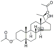 5-BETA-PREGNAN-3-ALPHA, 17,20-BETA-TRIOL 3,20-DIACETATE 结构式