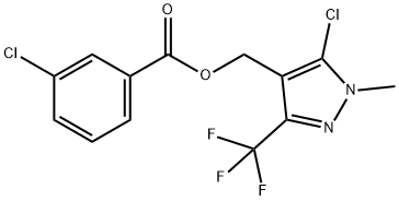 [5-CHLORO-1-METHYL-3-(TRIFLUOROMETHYL)-1H-PYRAZOL-4-YL]METHYL 3-CHLOROBENZENECARBOXYLATE 结构式