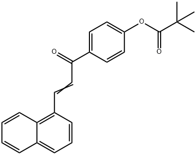 4-[3-(1-Naphthyl)acryloyl]phenyl pivalate 结构式