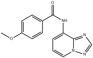 4-METHOXY-N-[1,2,4]TRIAZOLO[1,5-A]PYRIDIN-8-YLBENZENECARBOXAMIDE 结构式