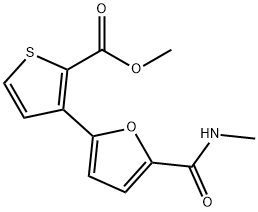 METHYL 3-(5-[(METHYLAMINO)CARBONYL]-2-FURYL)-2-THIOPHENECARBOXYLATE 结构式