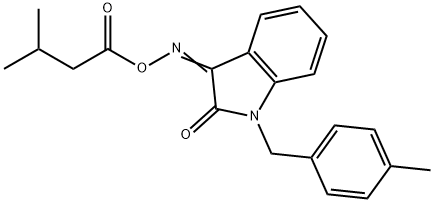 1-(4-METHYLBENZYL)-3-([(3-METHYLBUTANOYL)OXY]IMINO)-1,3-DIHYDRO-2H-INDOL-2-ONE 结构式