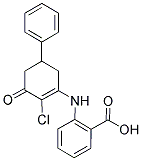 2-((2-CHLORO-3-OXO-5-PHENYLCYCLOHEX-1-ENYL)AMINO)BENZOIC ACID 结构式