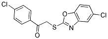 2-[(5-CHLORO-1,3-BENZOXAZOL-2-YL)SULFANYL]-1-(4-CHLOROPHENYL)-1-ETHANONE 结构式