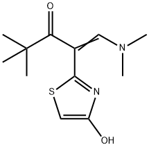 1-(Dimethylamino)-2-(4-hydroxy-1,3-thiazol-2-yl)-4,4-dimethyl-1-penten-3-one 结构式