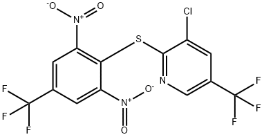 3-CHLORO-2-([2,6-DINITRO-4-(TRIFLUOROMETHYL)PHENYL]SULFANYL)-5-(TRIFLUOROMETHYL)PYRIDINE 结构式