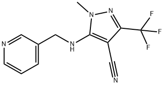 1-METHYL-5-[(3-PYRIDINYLMETHYL)AMINO]-3-(TRIFLUOROMETHYL)-1H-PYRAZOLE-4-CARBONITRILE 结构式