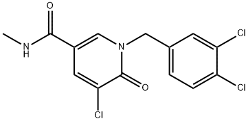 5-CHLORO-1-(3,4-DICHLOROBENZYL)-N-METHYL-6-OXO-1,6-DIHYDRO-3-PYRIDINECARBOXAMIDE 结构式