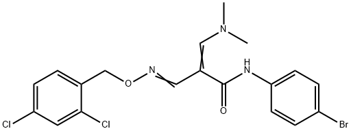 N-(4-BROMOPHENYL)-2-(([(2,4-DICHLOROBENZYL)OXY]IMINO)METHYL)-3-(DIMETHYLAMINO)ACRYLAMIDE 结构式