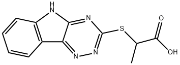 2-(2,3,6-TRIAZINO[5,4-B]INDOL-3-YLTHIO)PROPANOIC ACID 结构式