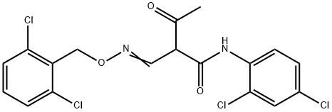 2-(([(2,6-DICHLOROBENZYL)OXY]IMINO)METHYL)-N-(2,4-DICHLOROPHENYL)-3-OXOBUTANAMIDE 结构式