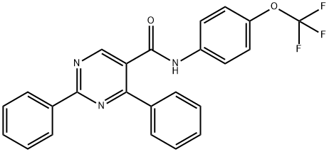 2,4-DIPHENYL-N-[4-(TRIFLUOROMETHOXY)PHENYL]-5-PYRIMIDINECARBOXAMIDE 结构式