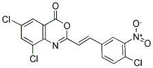 6,8-DICHLORO-2-(2-(4-CHLORO-3-NITROPHENYL)VINYL)BENZO[D]1,3-OXAZIN-4-ONE 结构式