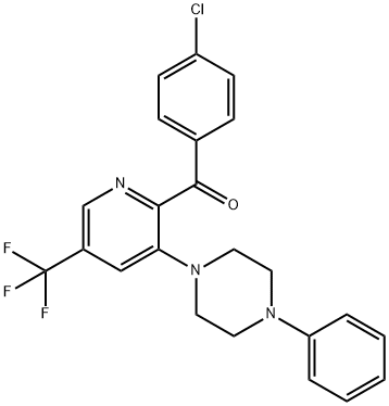 (4-CHLOROPHENYL)[3-(4-PHENYLPIPERAZINO)-5-(TRIFLUOROMETHYL)-2-PYRIDINYL]METHANONE 结构式