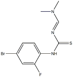 N-(4-BROMO-2-FLUOROPHENYL)-N'-[(DIMETHYLAMINO)METHYLENE]THIOUREA 结构式