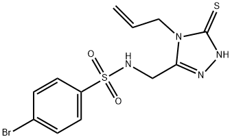 N-[(4-ALLYL-5-SULFANYL-4H-1,2,4-TRIAZOL-3-YL)METHYL]-4-BROMOBENZENESULFONAMIDE 结构式