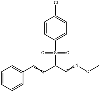 2-[(4-CHLOROPHENYL)SULFONYL]-4-PHENYL-3-BUTENAL O-METHYLOXIME 结构式