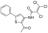 N1-(2-ACETYL-5-PHENYL-3-THIENYL)-2,3,3-TRICHLOROACRYLAMIDE 结构式