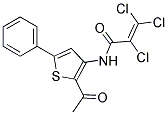 N1-(2-Acetyl-5-phenyl-3-thienyl)-2,3,3-trichloroacrylamide 结构式