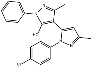 1-PHENYL-1'-(4-CHLOROPHENYL)-3,3'-DIMETHYL-5-HYDROXY[4,5']-BIPYRAZOL 结构式