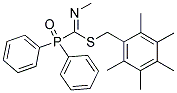 2,3,4,5,6-PENTAMETHYLBENZYL N-METHYLOXO(DIPHENYL)PHOSPHORANECARBOXIMIDOTHIOATE 结构式