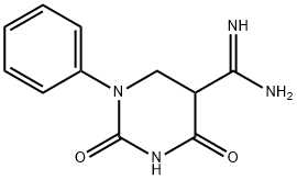 2,4-二氧-1-苯基六氢-5-嘧啶甲脒 结构式