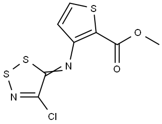 Methyl 3-[(4-chloro-5H-1,2,3-dithiazol-5-yliden)amino]-2-thiophenecarboxylate 结构式
