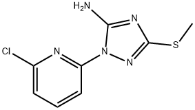 1-(6-CHLORO-2-PYRIDINYL)-3-(METHYLSULFANYL)-1H-1,2,4-TRIAZOL-5-AMINE 结构式