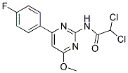 N1-[4-(4-FLUOROPHENYL)-6-METHOXYPYRIMIDIN-2-YL]-2,2-DICHLOROACETAMIDE 结构式