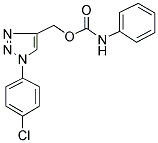 [1-(4-CHLOROPHENYL)-1H-1,2,3-TRIAZOL-4-YL]METHYL N-PHENYLCARBAMATE 结构式