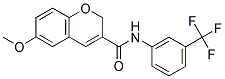 6-METHOXY-N-[3-(TRIFLUOROMETHYL)PHENYL]-2H-CHROMENE-3-CARBOXAMIDE 结构式