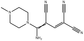 4-AMINO-4-(4-METHYLPIPERAZINO)-1,3-BUTADIENE-1,1,3-TRICARBONITRILE 结构式