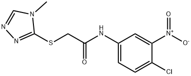 N-(4-CHLORO-3-NITROPHENYL)-2-[(4-METHYL-4H-1,2,4-TRIAZOL-3-YL)SULFANYL]ACETAMIDE 结构式