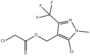 [5-Chloro-1-methyl-3-(trifluoromethyl)-1H-pyrazol-4-yl]methyl 2-chloroacetate 结构式