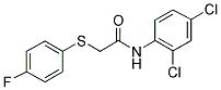 N-(2,4-DICHLOROPHENYL)-2-[(4-FLUOROPHENYL)SULFANYL]ACETAMIDE 结构式