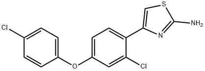 4-[2-CHLORO-4-(4-CHLOROPHENOXY)PHENYL]-1,3-THIAZOL-2-AMINE 结构式